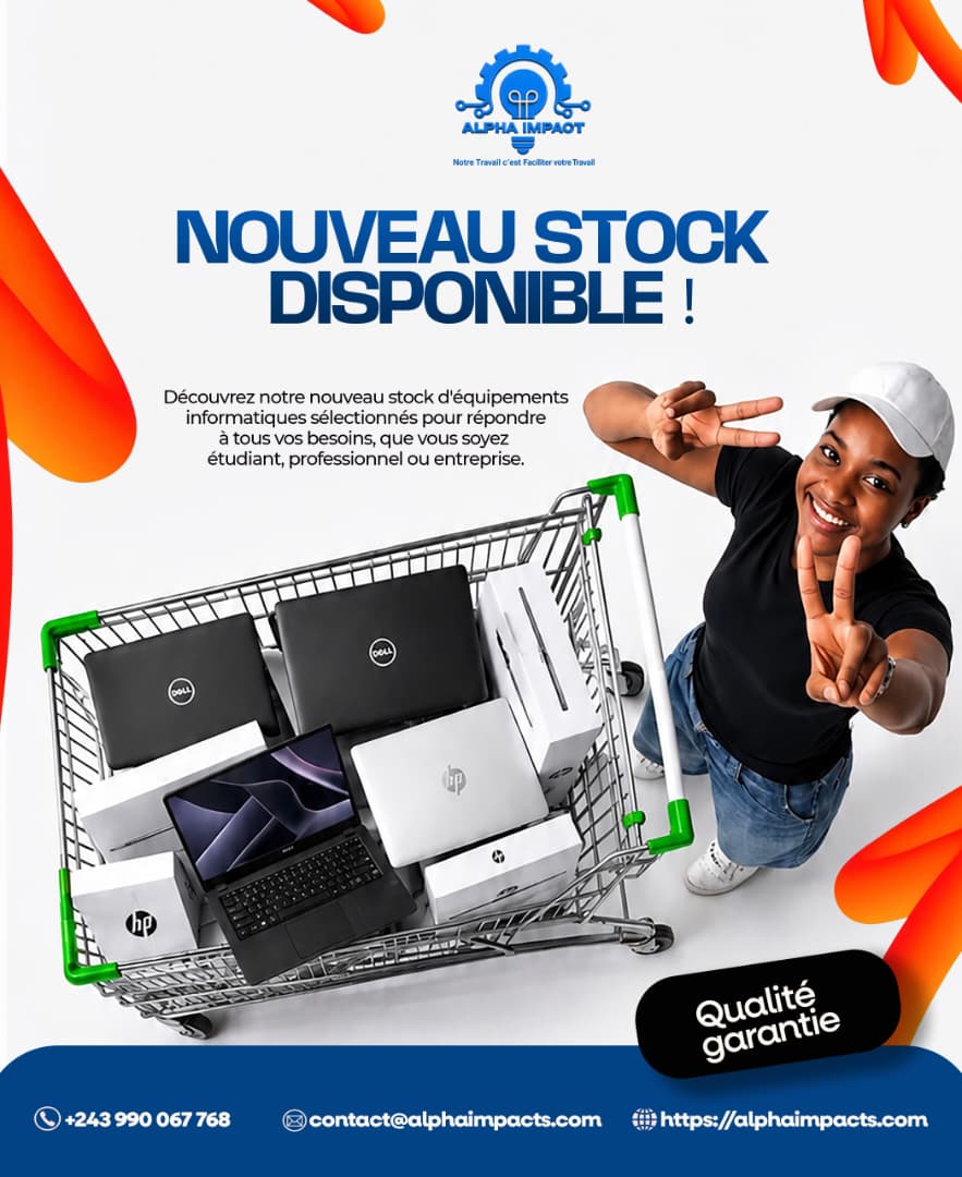 Nouveau stock d'équipements informatiques disponible chez Alpha Impact